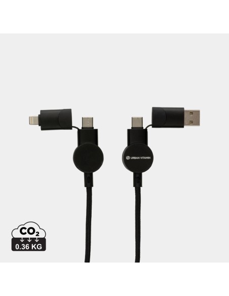Cavo di ricarica veloce 60W Oakland 6in1, 1,2m rplastica RCS Cavo di ricarica veloce 60W Oakland 6in1, 1,2m rplastica RCS